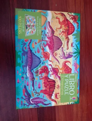 Libro y puzzle de dinosaurios Usborne