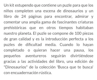 Libro y puzzle de dinosaurios Usborne