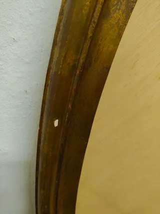 Marco antiguo ovalado madera