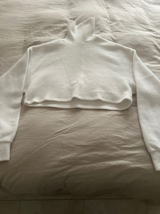 Jersey cuello alto verde y blanco