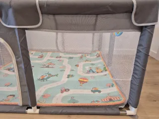 Parque juegos 120x120cm+Alfombra+Agarraderas+Bolsa