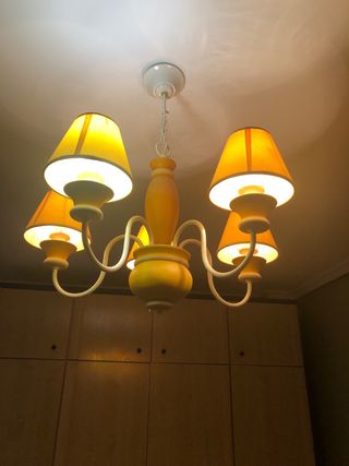 Lámpara de techo cristal y metal