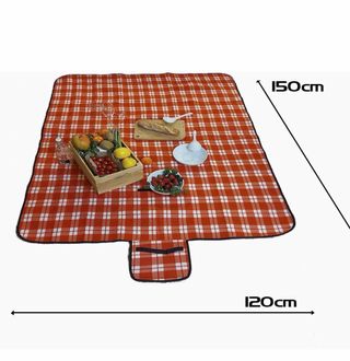 Manta de Picnic Cuadros Rojo y Blanco