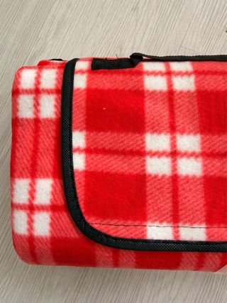 Manta de Picnic Cuadros Rojo y Blanco