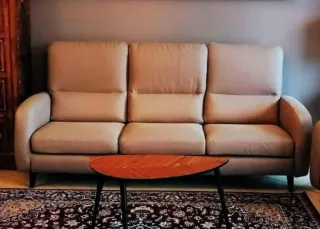 Divano 3 posti Poltronesofà beige/marrone chiaro