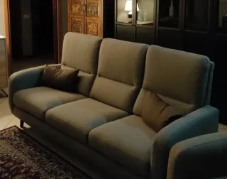 Divano 3 posti Poltronesofà beige/marrone chiaro