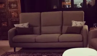 Divano 3 posti Poltronesofà beige/marrone chiaro