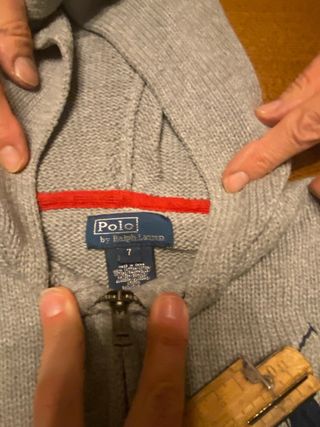 Maglione bambino Ralph Lauren con cappuccio grigio