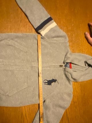 Maglione bambino Ralph Lauren con cappuccio grigio