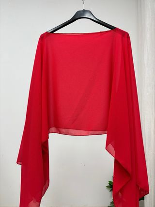 Capa invitada gasa fiesta rojo