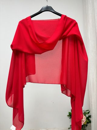 Capa invitada gasa fiesta rojo