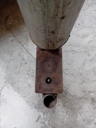 Estufa cáscara almendra/sansa metal 110cmx60cm