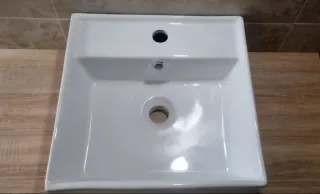 Lavabo sobre encimera porcelana blanco