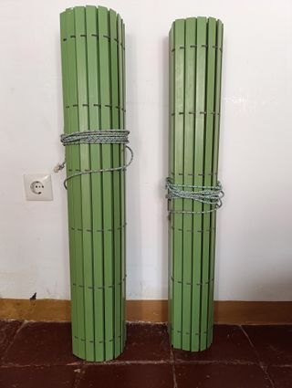 Persianas de madera enrollables 3 unidades / 2 pvc