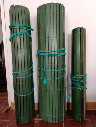 Persianas de madera enrollables 3 unidades / 2 pvc