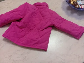 Giubbetto neonata rosa trapuntato