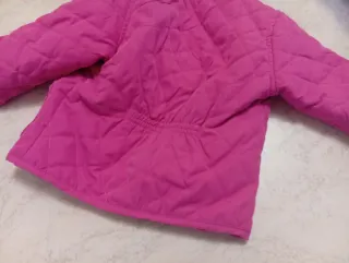 Giubbetto neonata rosa trapuntato