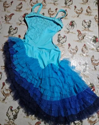 Costume danza caraibici bambina 7/8 anni Brillante