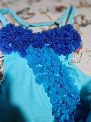 Costume danza caraibici bambina 7/8 anni Brillante