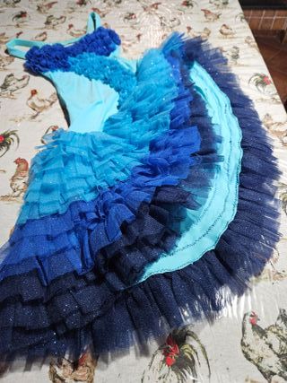 Costume danza caraibici bambina 7/8 anni Brillante