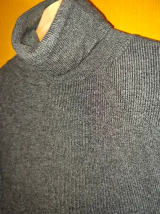 Vestido de punto Zara gris