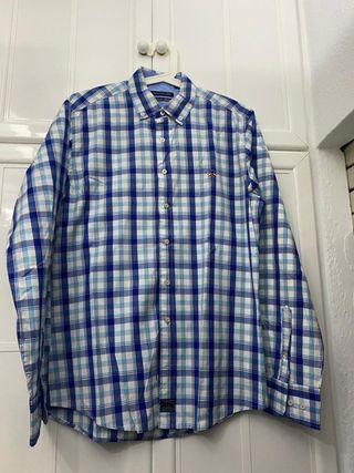 Camisa Spagnolo cuadros azules hombre