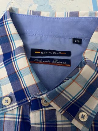 Camisa Spagnolo cuadros azules hombre