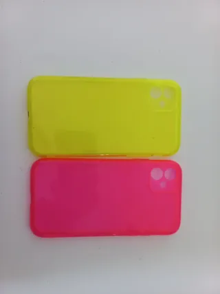 Cover protettive per iPhone 11 (Giallo e Rosa)