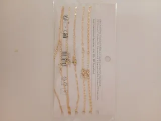 Lote 6 gargantillas bisutería dorada