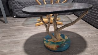 Mesa de centro madera y resina