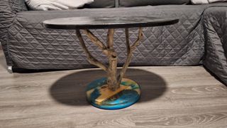 Mesa de centro madera y resina