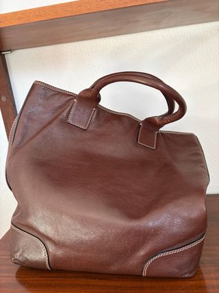 Bolso Massimo Dutti Piel Marrón