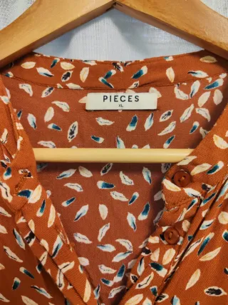 Vestido camisero Pieces estampado