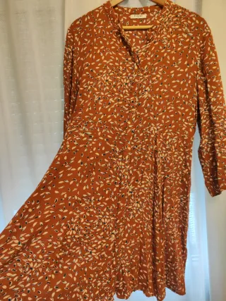 Vestido camisero Pieces estampado