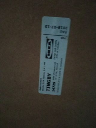 Mesa auxiliar IKEA Tingby azul-gris con ruedas