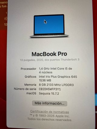 MacBook Pro 13' 2020 Plata