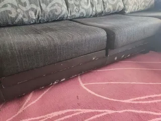 Sofá Chaise Longe Negro y Gris