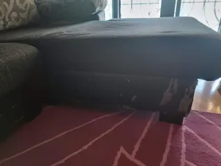 Sofá Chaise Longe Negro y Gris