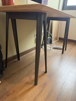 Escritorio Bambú Patas Metálicas Ikea