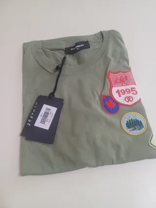 T-shirt DSQUARED2 verde militare taglia M