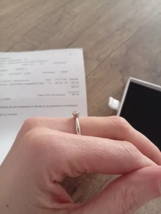 Anillo Oro Blanco 18k Diamante