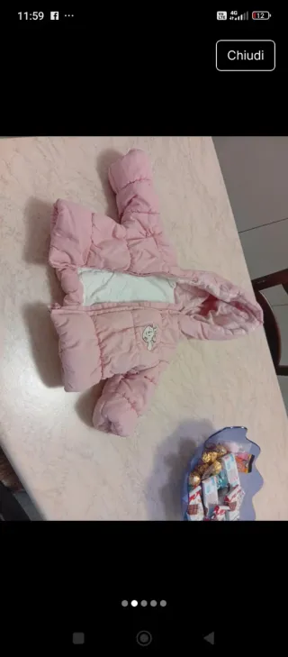 Giubbotto neonata rosa