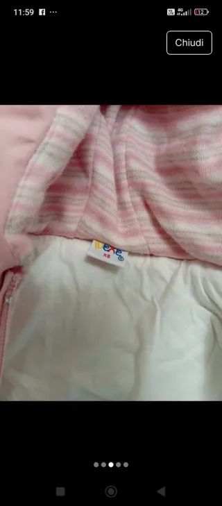 Giubbotto neonata rosa