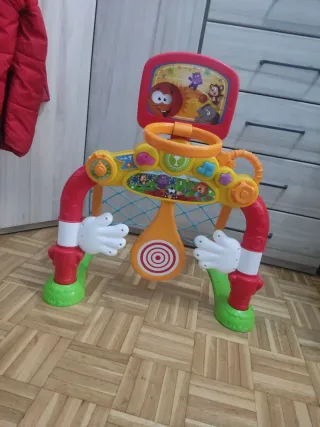 Portería infantil con canasta y diana