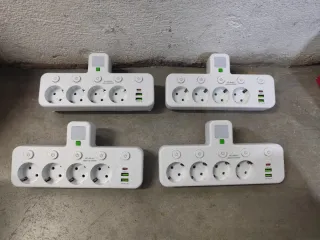 Regleta 4 enchufes + 2 USB