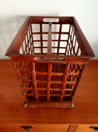 Papelera Oriental Bambú Vintage