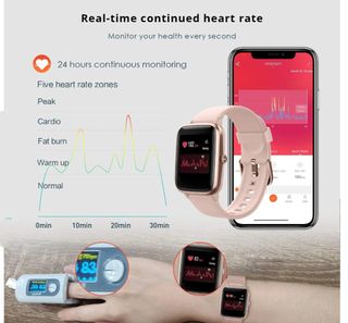 Reloj Inteligente ID205L Rosa y Dorado+10 Correas