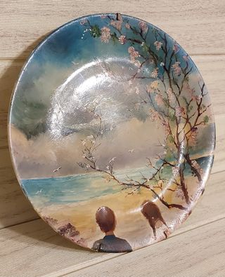 Piatto Decorativo Dipinto Autografato