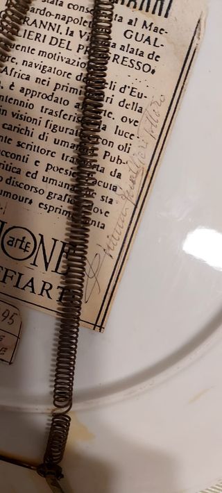 Piatto Decorativo Dipinto Autografato