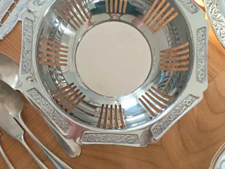 Cesto portapane vintage acciaio inox